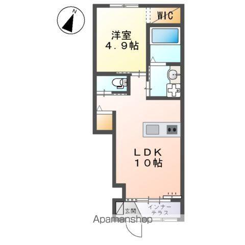 サンライズ・コーダ(1LDK/1階)の間取り写真