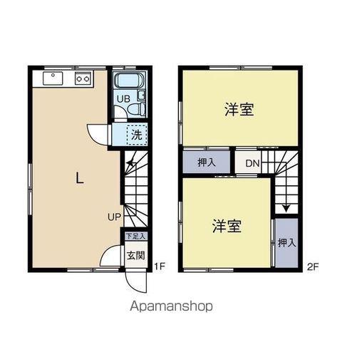 南25西8 連棟(2LDK/1階)の間取り写真