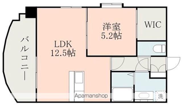グランフィーネ祗園橋(1LDK/6階)の間取り写真