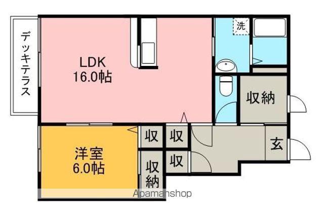 コートデューク(1SLDK/1階)の間取り写真