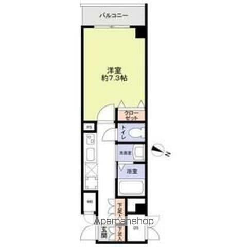 サンクヴェール(1K/3階)の間取り写真