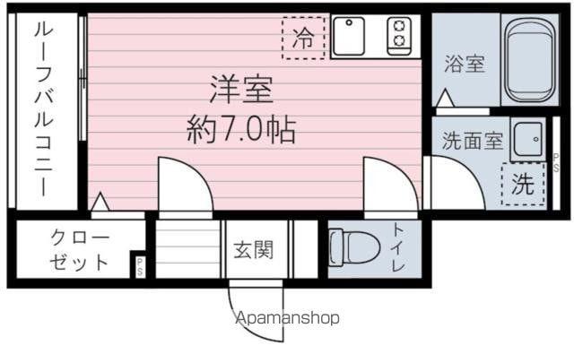 リノヴェルディ中板橋(ワンルーム/2階)の間取り写真