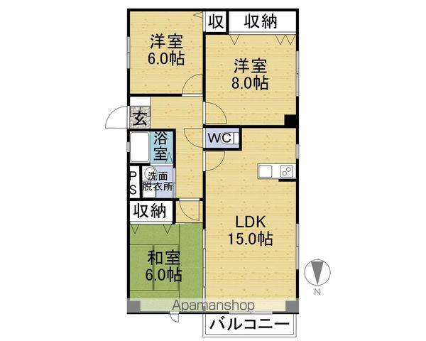 TSU21(3LDK/4階)の間取り写真