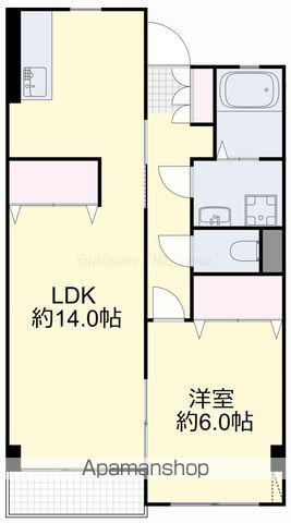 小倉ビル(1LDK/5階)の間取り写真