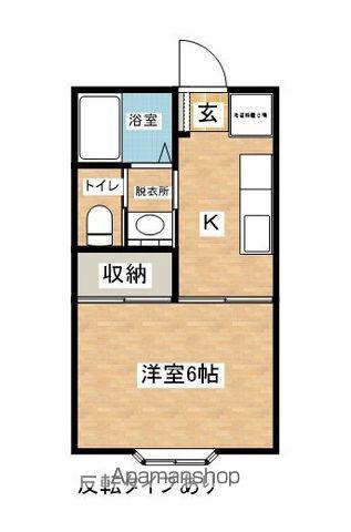 ファミールKATOHⅡ(1K/2階)の間取り写真