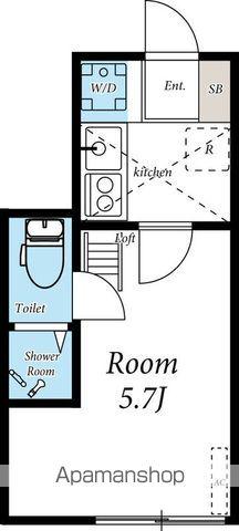RITZ COURT 立花(ワンルーム/1階)の間取り写真