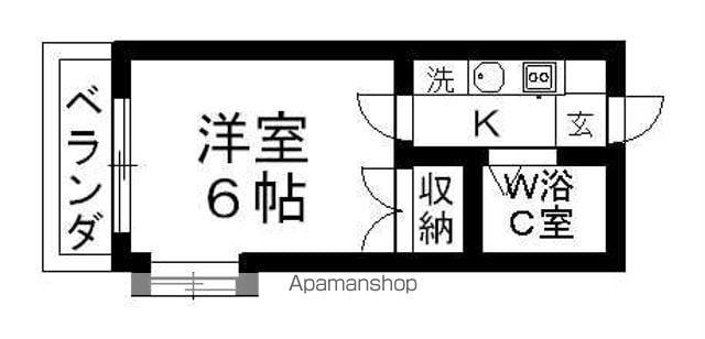 ピアモトマチ(1K/1階)の間取り写真