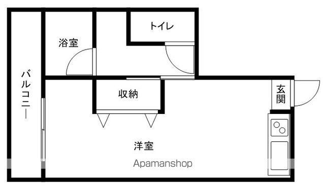サザンブライト末広(ワンルーム/2階)の間取り写真