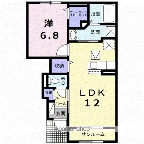 トレス グラナード(1LDK/1階)の間取り写真
