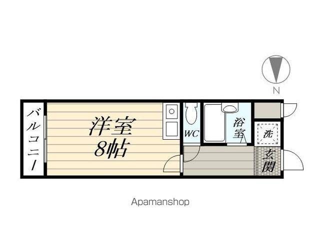 ポンデロッサ鶴見Ⅱ(ワンルーム/3階)の間取り写真