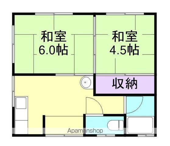 神明荘(2K/1階)の間取り写真