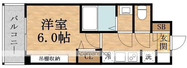 PRESSANCE東小橋エレディータ(1K/3階)の間取り写真