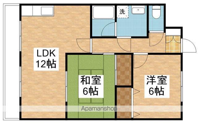 オークランド紫竹(2LDK/1階)の間取り写真