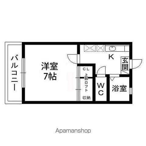 セブンレーク(1K/2階)の間取り写真