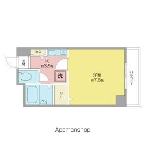 ロイヤルピジョン八田(1K/3階)の間取り写真