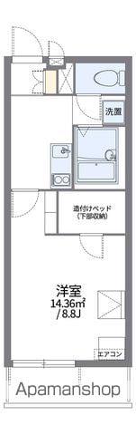 レオパレスソルティ(1K/3階)の間取り写真