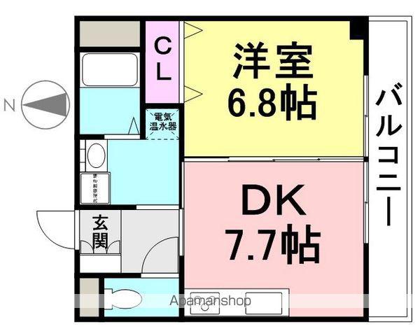エピセドゥ昆陽(1DK/3階)の間取り写真