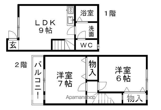 柏タウンクボタ(2LDK)の間取り写真