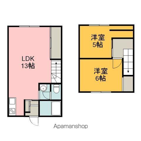 コーポ向陽(2LDK/1階)の間取り写真