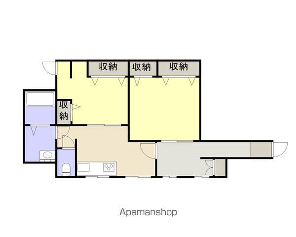 鏡町鏡アパート(2DK/1階)の間取り写真