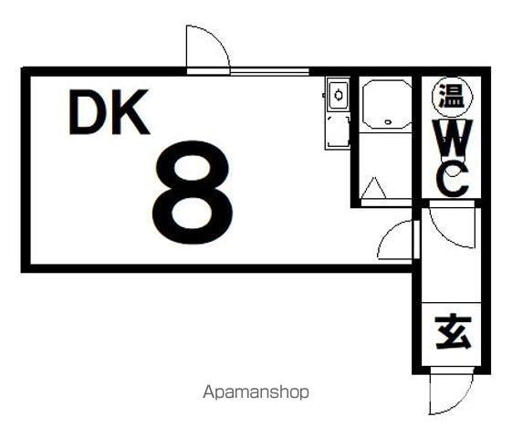 ハウスドルフィン(ワンルーム/2階)の間取り写真