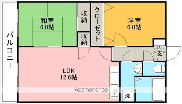 メゾン・ド・ルミエール(2LDK/1階)の間取り写真