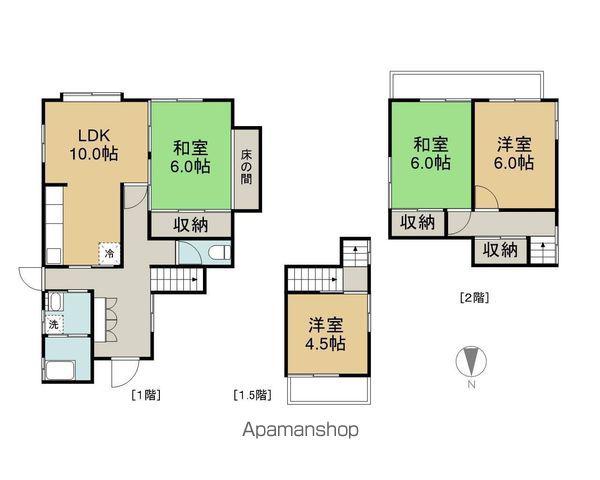 近鉄名古屋線 楠駅 徒歩14分 2階建 築42年(4LDK)の間取り写真
