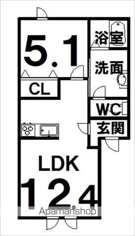 LIFE・Ⅳ(1LDK/2階)の間取り写真