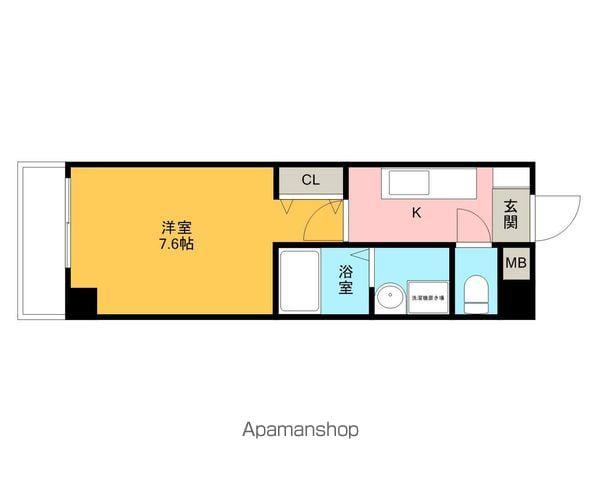 コートデリヴィエール上飯田(1K/4階)の間取り写真