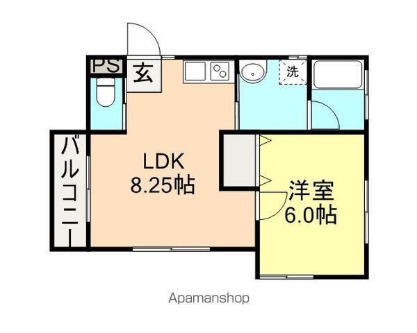 レジデンスムサシ(1LDK/2階)の間取り写真