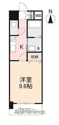 ASレジデンス錦町(1K/5階)の間取り写真