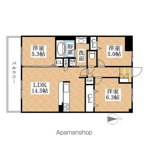 THEPARKTOKINOTERRACE(3LDK/2階)の間取り写真