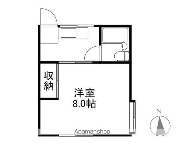 コーポシャトル(1K/2階)の間取り写真