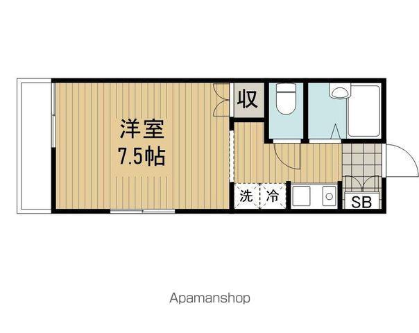 ベルメゾン(1K/2階)の間取り写真