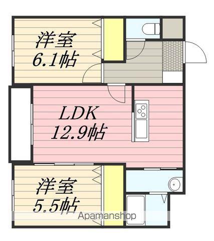 LA BELLA(2LDK/5階)の間取り写真