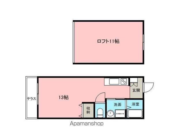 アビレレジデンスⅠ(1K/1階)の間取り写真