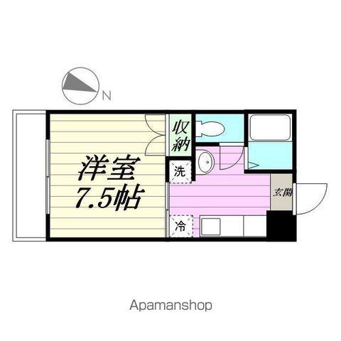 レコルテ90(1K/1階)の間取り写真