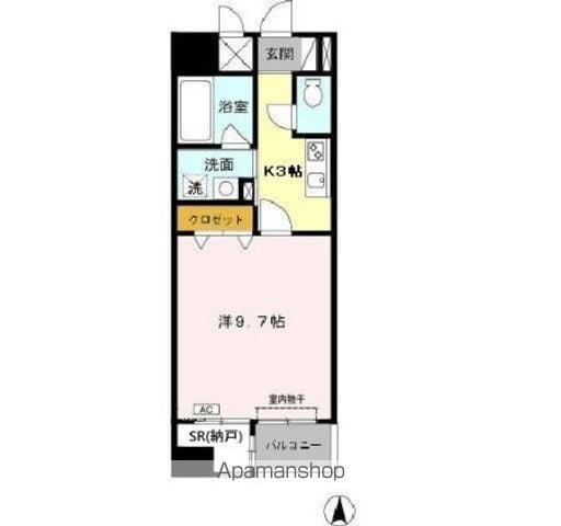 あいさきがけ(1K/10階)の間取り写真