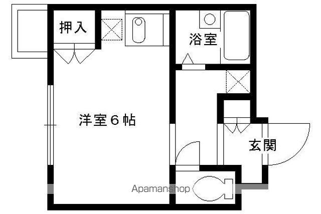 レオパレスブランカ(ワンルーム/2階)の間取り写真