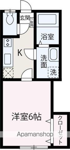 フォーリーフ(1K/1階)の間取り写真