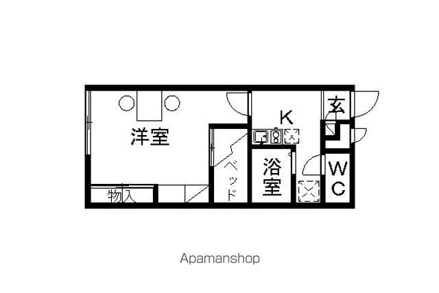 レオパレスAVENIRSUWA(1K/2階)の間取り写真