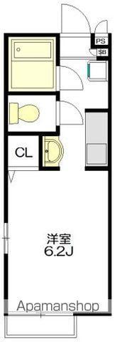 ステラーI(1K/2階)の間取り写真