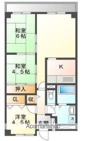 イトーピア高松(3LDK/5階)の間取り写真