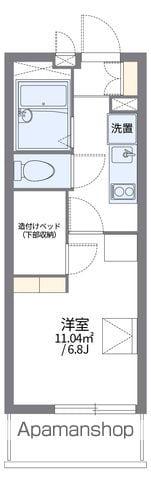レオパレスアビタシオン(1K/3階)の間取り写真
