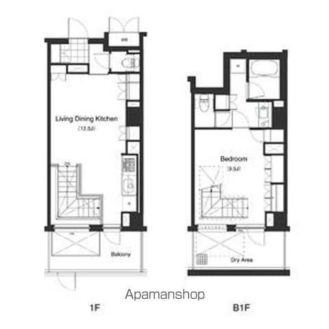 プライムアーバン本駒込(1LDK/B1階)の間取り写真