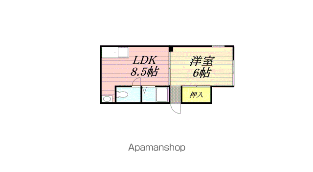 セピア35 A(1DK/2階)の間取り写真