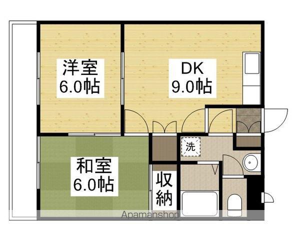 ミレニアムⅡ(2DK/1階)の間取り写真