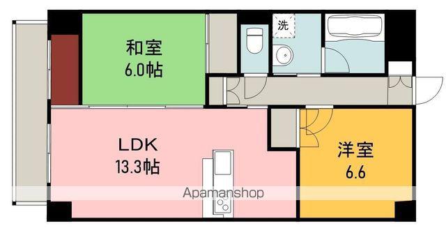 ヤスダビルド7(2LDK/6階)の間取り写真