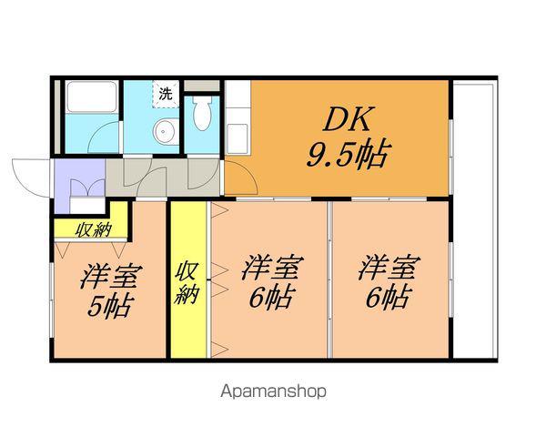 パノラミック仙丈(3DK/3階)の間取り写真