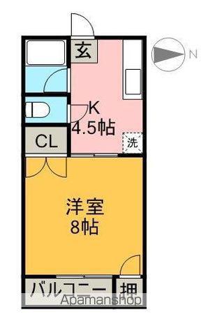 レジデンス庄内Ⅰ(1DK/1階)の間取り写真